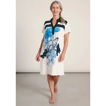 Dámské plavky Dámské plážové šaty Muydemi- viskóza- volný střih- smetanová, Smetanová XXL i321_122687-477604