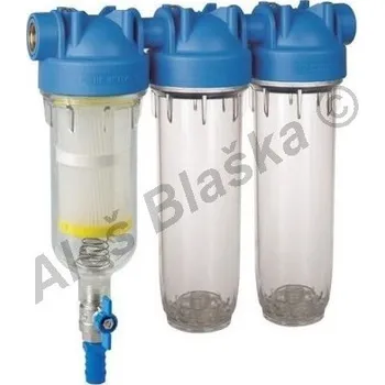 Filtrace vody ATLAS FILTRI - Itálie | HYDRA RAINMASTER TRIO RSH+P+P filtr na užitkovou i pitnou vodu (vodní filtr-filtrace pitné vody) - HYDRA RAINMASTER TRIO 3/4" + 2x prázdná 6095 HYDRA-TRIO+RSH+P+P