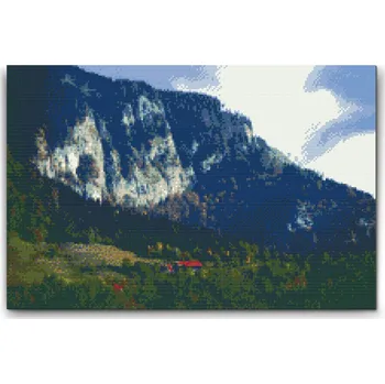 Diamantové malování Diamantové malování - Barevná krajinka - Slovinsko Velikost: 40x60cm, Rámování: Pouze srolované plátno, Diamanty: Čtvercové