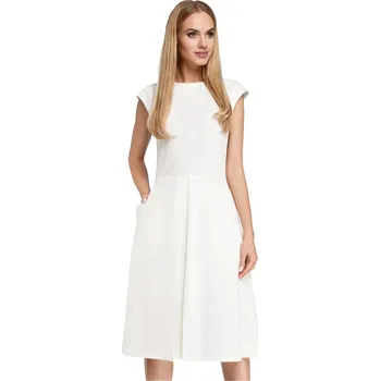 Dámské šaty Midi šaty s kontrastním pasem a lichoběžníkovou sukní, XXL i240_85022_2:XXL