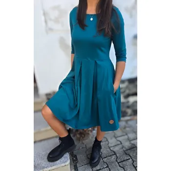 Dámské šaty Kulišárny Šaty ESMÉ teal VELIKOST: 40-42