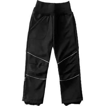 Chlapecké oblečení DĚTSKÉ SOFTSHELLOVÉ KALHOTY ZATEPLENÉ FLEECEM - česká kvalita EDX01 Velikost: 116, Barva: Černá