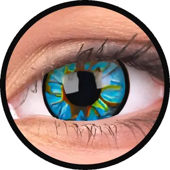 Kontaktní čočky ColourVue Crazy čočky - Blue Streak (2 ks roční) - nedioptrické, doprodej