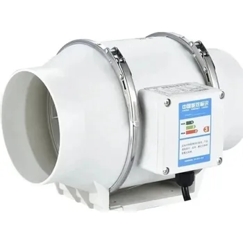 Odsávací ventilátor 320x147 mm 75 W Tichý potrubní ventilátor 2600 ot./min 540 m³/h Domácí koupelnový a kuchyňský nástěnný čistič vzduchu