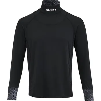 Pánské tričko CCM Neck Guard LS Black S