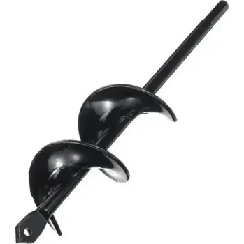 Spirálový vrták do země 4x22 cm Uhlíková ocel Zemní vrták do sloupků Elektrický vrták na sázení rostlin a půdní práce Sada příslušenství