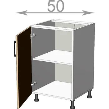 Kuchyňská linka Nábytek Pyramida, s.r.o. dolní skříňka š.50, v.82, Modena L5082, bílá/antracit