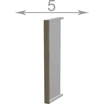 Kuchyňská linka Nábytek Pyramida, s.r.o. Capri WP592, kuchyňský vysoký pilastr š.5, korpus dub Sonoma, grafit