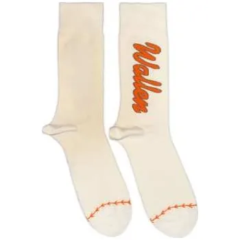Merch Morgan Wallen: Morgan Wallen Unisex Ankle Socks: Orange Logo Baseball (natural) (uk Size 7 - 11) 42 - 47