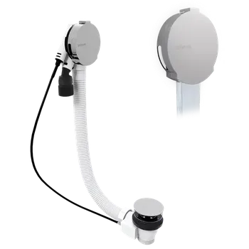 Sifon Polysan MARBLE Vanový sifon s napouštěním, bovden, délka 800mm, chrom