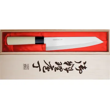 Kuchyňský nůž SATAKE Megumi 20 cm světle hnědý - nůž šéfkuchaře z nerezové oceli