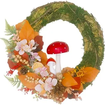 Věnec Trvanlivý věnec s muchomůrkou Ø 35cm