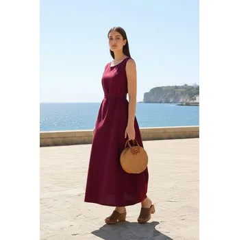 Dámské šaty Lotika Lotika české balonové maxi šaty ze lnu Premium quality 1138363