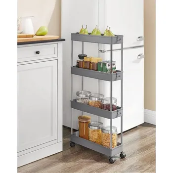 Komoda Pojízdný odkládací vozík Max | šedý