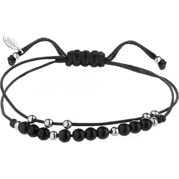 Náramek Náramek se stříbrnými prvky a broušeným sklem - kuličky - AP541-9286