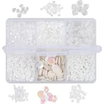 Vánoční dekorace Dekorace bílé - mix motivů - 6 x 5 g - 22028