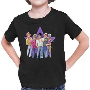 Žertovný předmět Tričkový.cz - Saja boys - dětské tričko s potiskem pro fanoušky huntrix kpop demon hunters