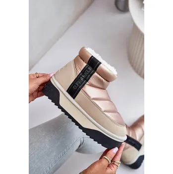 Dívčí sněhule Nízké sněhule na silné podrážce D.Franklin Béžové Velikost: 37