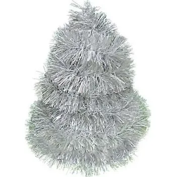 Vánoční dekorace Vánoční řetěz - stříbrný s bílými konci - 6PLY