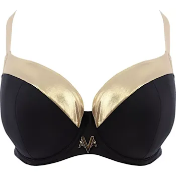Dámské plavky Dámský horní díl plavek SK 178 Černá se zlatou - AVA černá se zlatou 65J