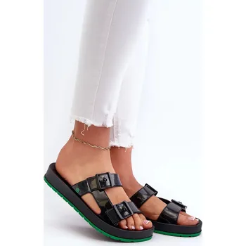 Dámské žabky ZAXY Dámské ploché pantofle černé Velikost: 40