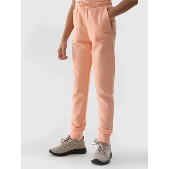 Dívčí tepláky typu jogger 4F - korálové 140