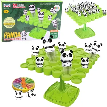 Desková hra Zručnostní hra Balancující pandy – strom, 50 dílů