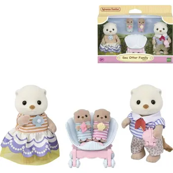 Figurka Sylvanian Families rodina mořských vyder set 4 figurky v krabici