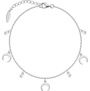 Náramek Stříbrný náramek se zirkony - Měsíce - AP541-8609