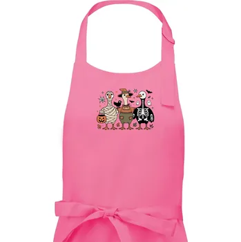 Kuchyňská zástěra Halloweenské kachny - Pánská zástěra na vaření - Univerzální velikost ( Růžová )