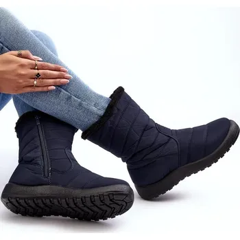 Dívčí sněhule Dámské vysoké zateplené sněhule Navy Blue Luxina 41