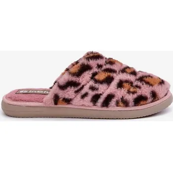 Dámské polobotky Futrzane Pantofle Dámské Leopard Inblu EK000008 Růžové 37