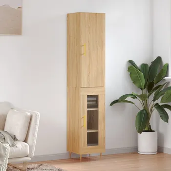 Příborník a kredenc zahrada-XL Skříň highboard dub sonoma 34,5 x 34 x 180 cm kompozitní dřevo 3199036