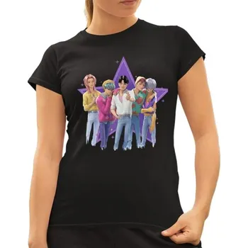 Žertovný předmět Tričkový.cz - Saja boys - dámské tričko s potiskem pro fanoušky huntrix kpop demon hunters