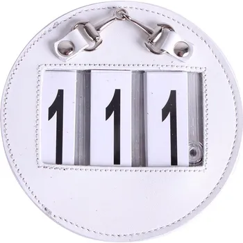 Čištění pro koně Pouzdro na čísla QHP Ricki (2 kusy) bílé/stříbrné