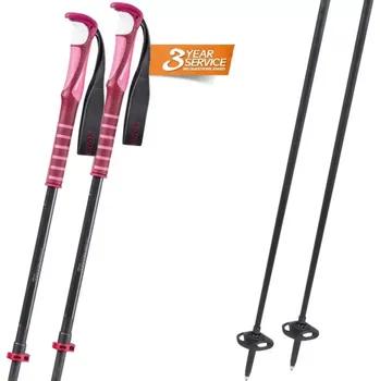 Sjezdová hůlka Hůlky Komperdell CARBON C.7 Ascent - berry 2025/26 110-140 černá/růžová