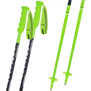 Sjezdová hůlka Hůlky Komperdell Nationalteam Junior 2025/26 100 zelená/černá