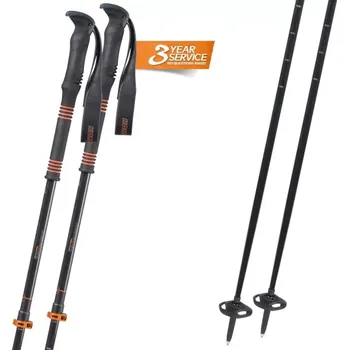 Sjezdová hůlka Hůlky Komperdell CARBON C.2 Ultralight 2025/26 110-140 černá/oranžová