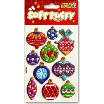 Set školních potřeb Naklejki Puffy Christmas Balls SWPX-3206 Kolori, Penmate