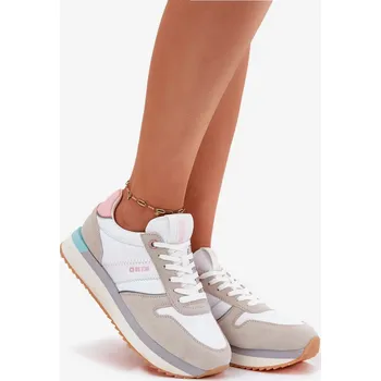 Dámské tenisky Dámské semišové tenisky Big Star HI-POLY SYSTEM – béžovo-bílé Velikost: 37