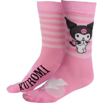 Pánské ponožky Ponožky Hello Kitty - Kuromi Pink