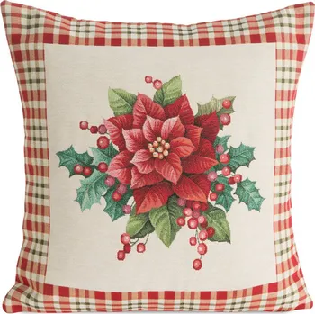 Povlečení Vánoční gobelínové povlečení na polštář NOEL1273 45x45 cm