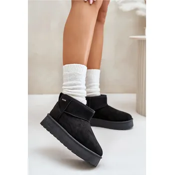 Dívčí sněhule Nízké Sněhule Na Platformě Big Star Černé Velikost: 39