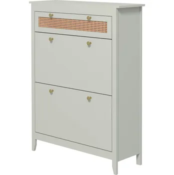 Botník Výklopný botník se 2 záklopkami, 88 x 30 x 120 cm | zelený