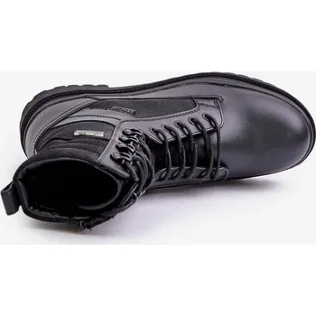 Dámská zimní obuv Kožené Trapper Kotníkové Boty Pánské Zateplené Big Star Černé Velikost: 42