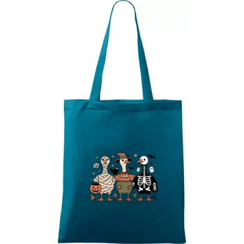 Halloweenské kachny - Taška bavlněná - 42 x 38 cm ( Petrolejová )