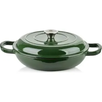 Hrnec Smaltovaný litinový hrnec / pekáč s poklicí VERDELUXE 2,4 l