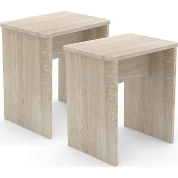 Servírovací stolek VCM Sada 2 stoliček Esal, dub sonoma 486642