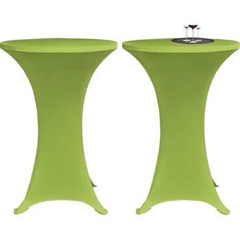 Potah na židli Nabytek XL Strečový návlek na stůl 2 ks 70 cm zelený 131432