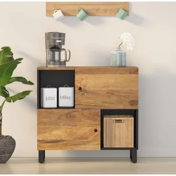 Příborník do zásuvky vidaXL Příborník se 2 dvířky 80 x 33 x 75 cm masivní recyklované dřevo [352924] Barva: medová hnědá